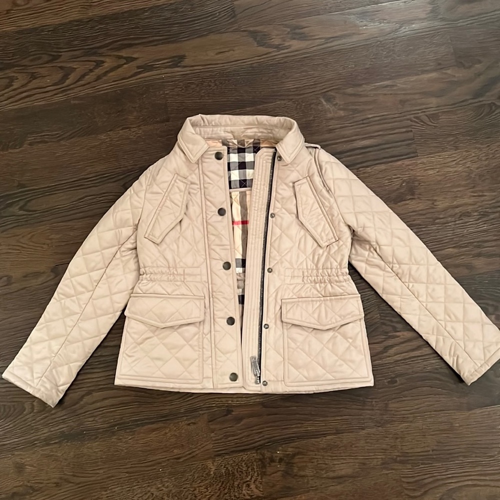 Burberry Diamond Quilted Jacket Beige/Tan (Girl Y10)